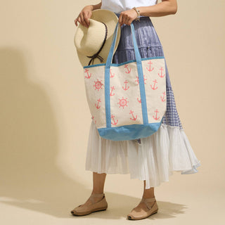 Anchor Wheel Printed Tote Bag CATHYS PLACE
