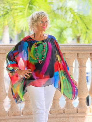 SOPHIA BLACK BURNOUT TOP Cathys Place