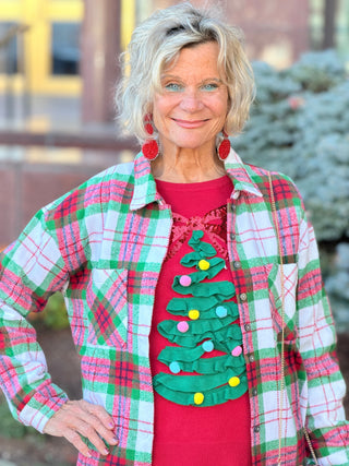 St. Patrick’s Day Green Plaid Cozy Shirt Jacket Shacket Lovesoft