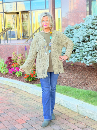 OLIVE CROCHET CARDIGAN Cathys Place