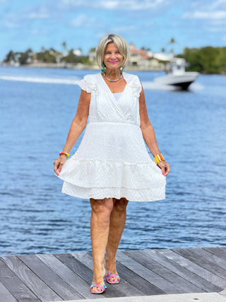 V Neck Hollow Pleated A Line Short Dress Supreme Fashion