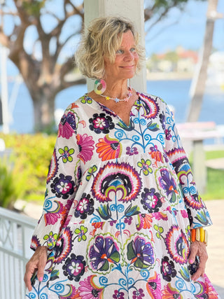 White Kerala Ruffle Dress Cathys Place