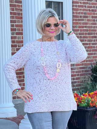Women's Speckled Chenille Eyelash Sweater