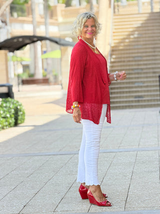 LULU B RED MESH WRAP LULU b
