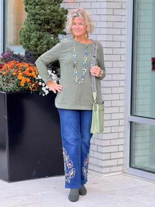 AUTUMN OLIVE STYLING TOP Cathys Place