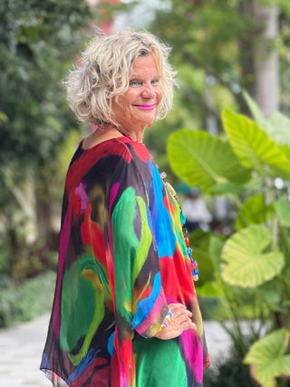 SOPHIA BLACK BURNOUT TOP Cathys Place