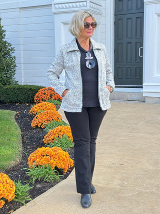 STYLING TWEED FULL ZIPPER JACKET Cathys Place