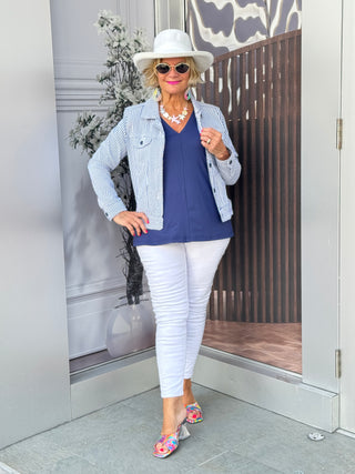 KEY WEST NAVY SEERSUCKER JACKET