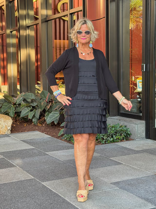 MIAMI NIGHTS  BLACK CHA CHA DRESS SHORT