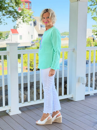 BEACH CLUB SEAFOAM CRAB SWEATER LULU b
