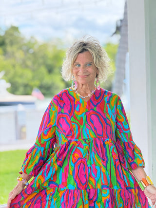 Multi Woodgrain Taos Dress Cathys Place