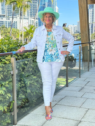 Ethyl Eyelet Elegance Jacket - Delightful