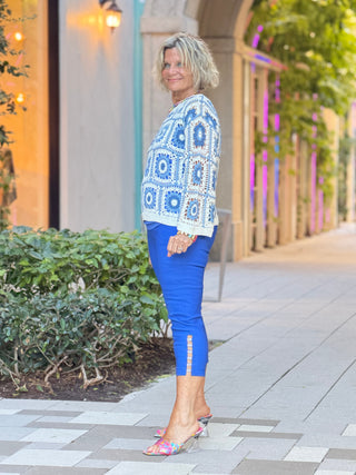 Floral Crochet Sweater CHARLIE B