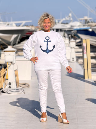 Glitter anchor Sweatshirt Cathys Place