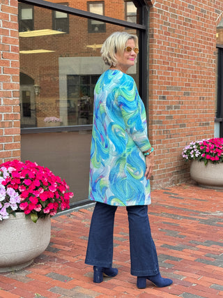 COLOR SPLASH CARDIGAN - BOUNTIFUL