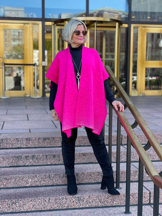 PINK BLING WINTER CAPE