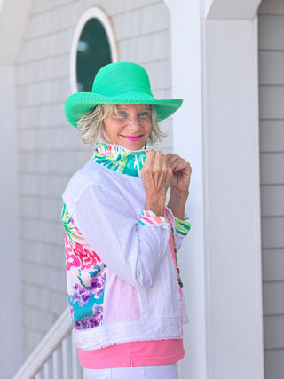 PINK PARADISE GARDEN LINEN JACKET TANGO MANGO