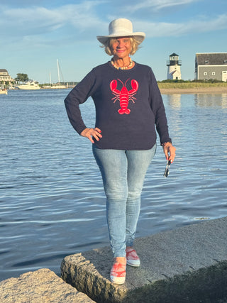NAVY LOBSTER SWEATER