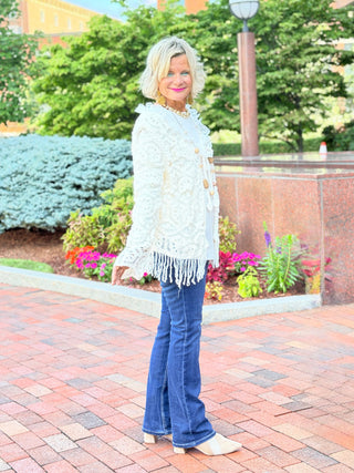CREAM CROCHET CARDIGAN Cathys Place