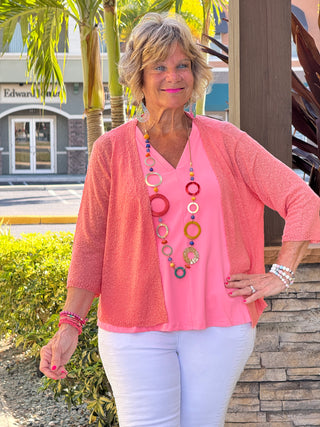 LULU-B SALMON MESH WRAP