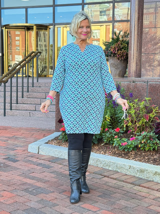 Lulu B Bay Club Notch Sleeve Dress