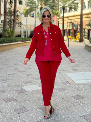 LULU-B RED VELOUR JACKET