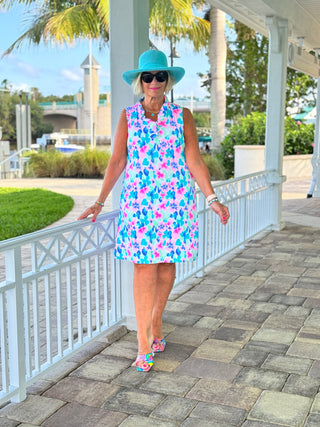 PINK PETALS RUFFLE DRESS