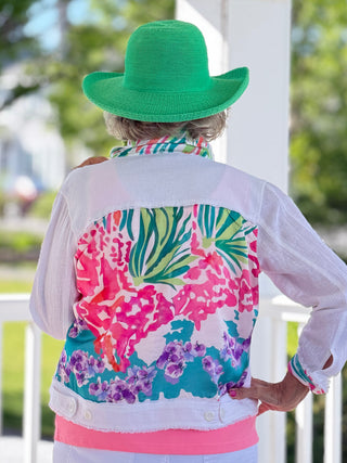 PINK PARADISE GARDEN LINEN JACKET TANGO MANGO