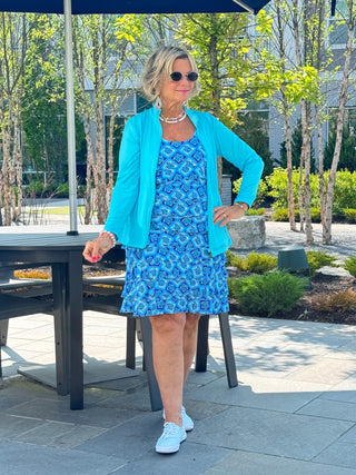 BAHAMA BLUE TURTLE CHA CHA DRESS