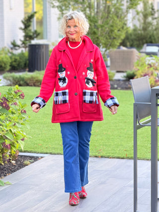 SNOWMAN HOUNDSTOOTH BLAZER Cathys Place