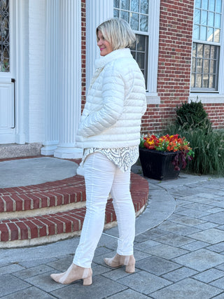 LULU-B IVORY FAUX FUR JACKET