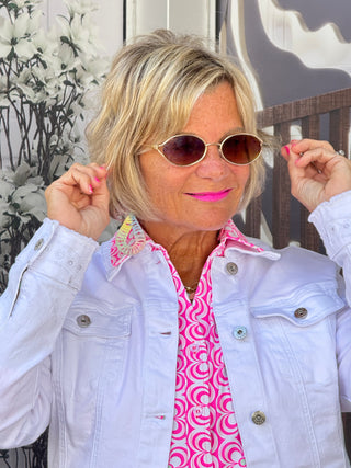 Ethyl Eyelet Elegance Jacket - Delightful