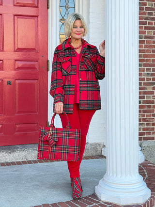 Red, Green, Blue & Yellow Plaid Jacket Cathys Place