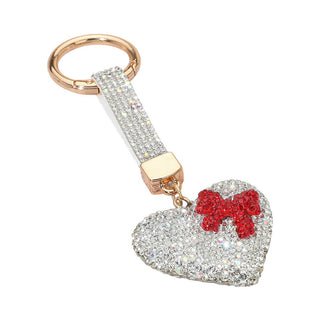 Bling Studded Bow Heart Keychain / Bag Charm Sensibling Corp.