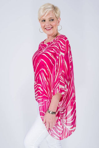 Sofia Botanika Silk Kaftan (BQ201BT) TINA Stephens Italy/Tees By Tina
