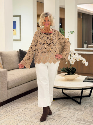 AUTUMN STYLE STYLING  CROCHET TOP Cathys Place