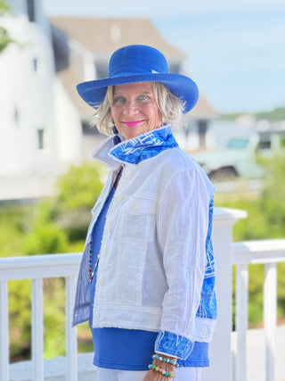 HARBOR BLUES LINEN JACKET Cathys Place