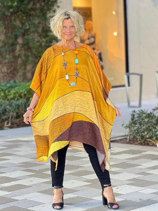 Gold & Black Geo Modal Kaftan Cathys Place