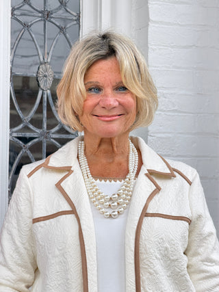 Piping Quilted Shearling Jacket Cathys Place