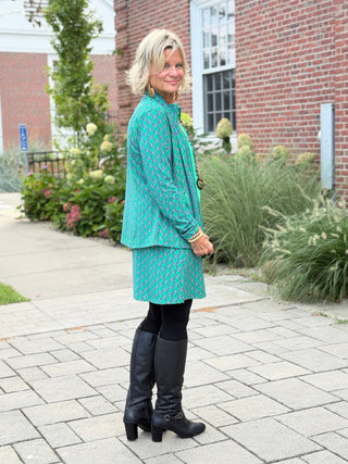 LULU B GREEN FULL ZIPPER JACKET LULU-B
