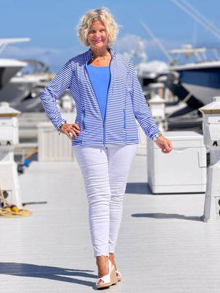 NAUTICAL BLU STRIPED JACKET LULU-B