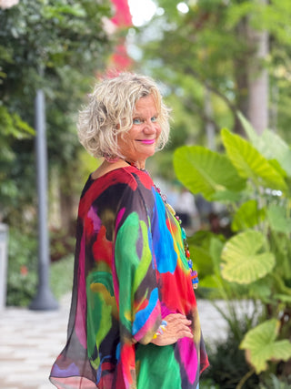 SOPHIA BLACK BURNOUT TOP Cathys Place