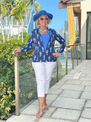 LULU B MIDNIGHT REEF FULL ZIPPER JACKET