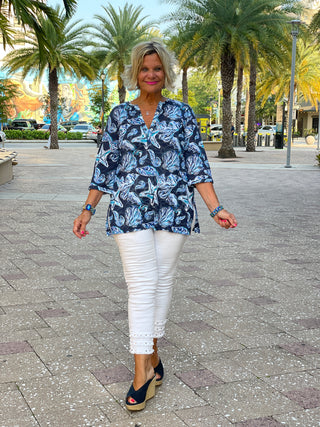 NAVY STARFISH TUNIC - Cathys Place
