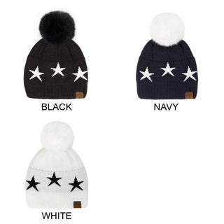 CC Star Pom Beanie ( HAT-4023 ) Truly Contagious