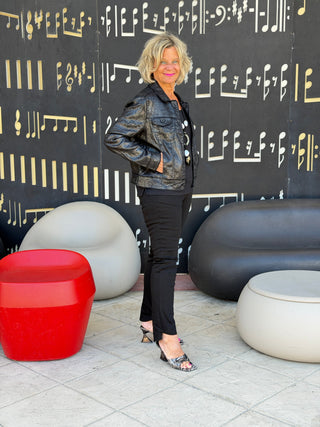LULU B BLACK METALLIC JACKET LULU-B