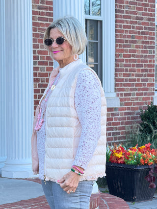 LULU-B PINK SHORT PUFFER VEST