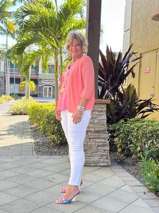 LULU-B SALMON MESH WRAP