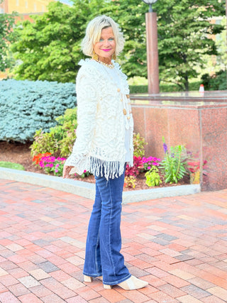 CREAM CROCHET CARDIGAN Cathys Place