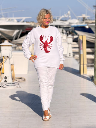 Glitter Red lobster  Sweatshirt Cathys Place